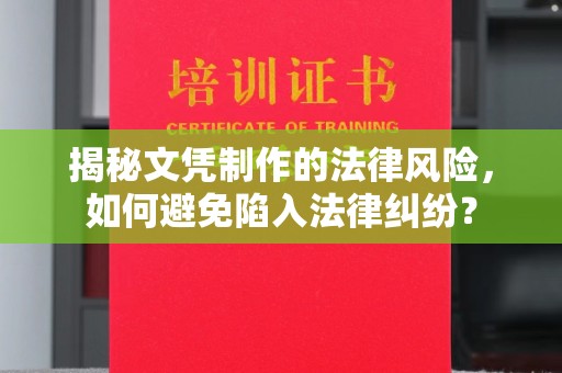壤塘揭秘文凭制作的法律风险，如何避免陷入法律纠纷？